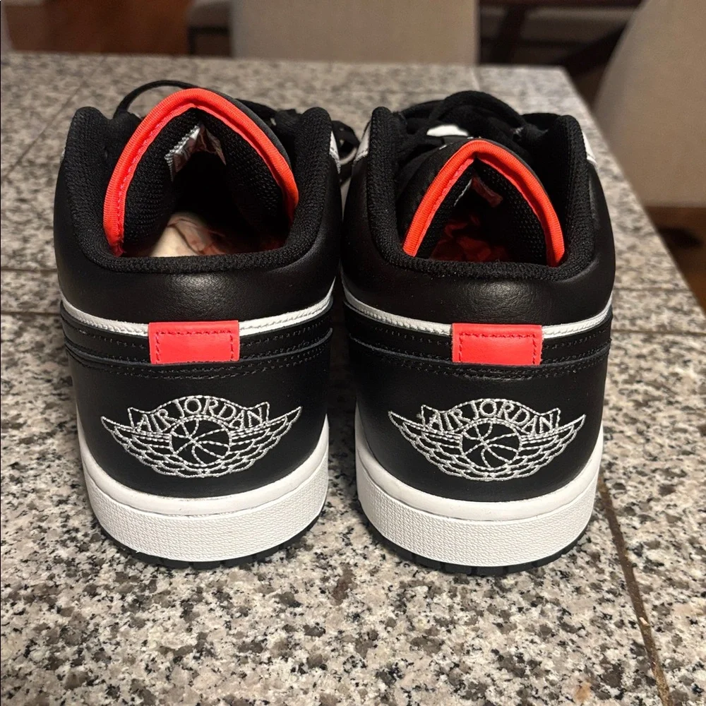Nike Air Jordan Low Top Sneakers White Black Red NWOT - Picture 3 of 4